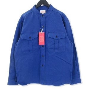 CPO バンドカラー シャツ 長袖シャツ ブルー 青 40 メンズ 中古 70010131