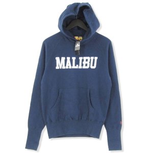 プルオーバーパーカー MALIBU 紺 S タグ付き メンズ