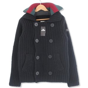 未使用  HANDKNIT LOW GUAGE PEA COAT TKN-F1903 Pコート ハンドニット 黒 M メンズ