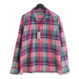 長袖チェックシャツ B24-S002 MADRAS CHECK マルチカラー M タグ付き メンズ 中古