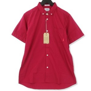 PLAIN S/S SHIRTS. COTTON. DOBBY 131LTDT-SHM09 半袖シャツ ドビー コットン RED M