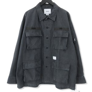 JUNGLE LS 01 SHIRT 201WVDT-SHM02 製品染め 加工 ジャングルジャケット ブラック 黒 3