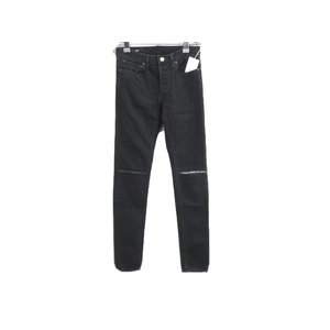 未使用 デニムパンツ SLIM 5P DENIM PANTS REPAIR 黒 28 メンズ