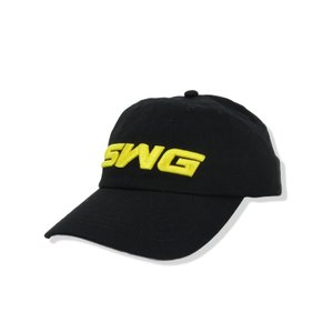 美品 SWG EMBROIDERY CAP ロゴ刺繍 6PANEL CAP 黒 黄 刺繍 キャップ メンズ