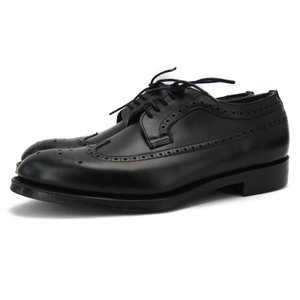 ロングウィングチップ YELVERTOFT LONGWING BROGUE カーフ ブラック 黒