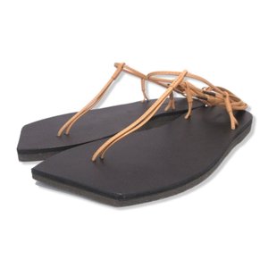 LEATHER LACE-UP SANDALS MADE BY FOOT THE COACHER A21SS04FT BLACK US6.5 24.5cm