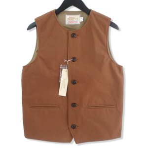 ワークベスト TR19AW-302 Oiled Duck Crew Neck Vest ブラウン 茶 40 メンズ 中古