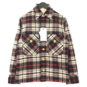 長袖シャツ AF-CPO JKT チェック JK-1108241 グレー 36 メンズ 中古 92000436