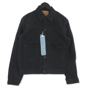 デニムジャケット 74-210 Gジャン denim jacket カバーオール 赤耳 ブラック 黒 36 タグ付き メンズ