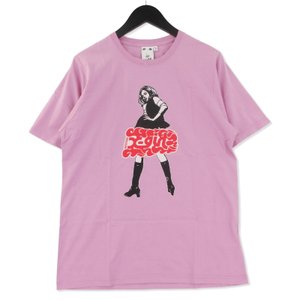 半袖TEE FLARE LOGO 半袖Tシャツ ピンク 桃色 M メンズ 中古