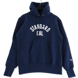 スタンダードカリフォルニア × ChampionSD R.W. PO HOOD ネイビー 紺 L 