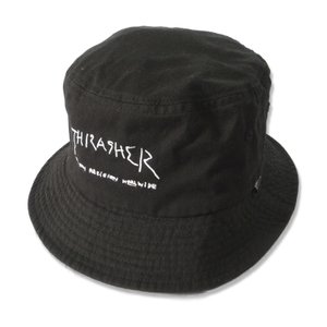 THRASHER スラッシャー ハット サファリハット バケットハット ブラック 帽子