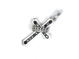 CROSS with CROWN / STONE PENDANT SPJ122-1