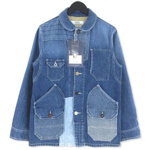 PATCHWORK COVERALL 2YR WASH インディゴ 2 タグ付 メンズ