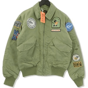 未使用 FLIGHT OVERDYE JACKET DMW2061233 オリーブ S