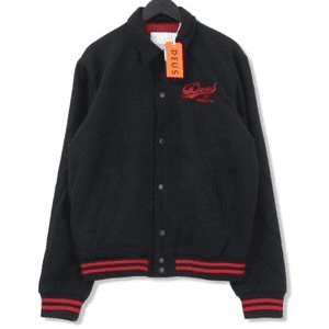 未使用 DMF206747 スタジャン TEAM BOMBER JACKET 黒 L