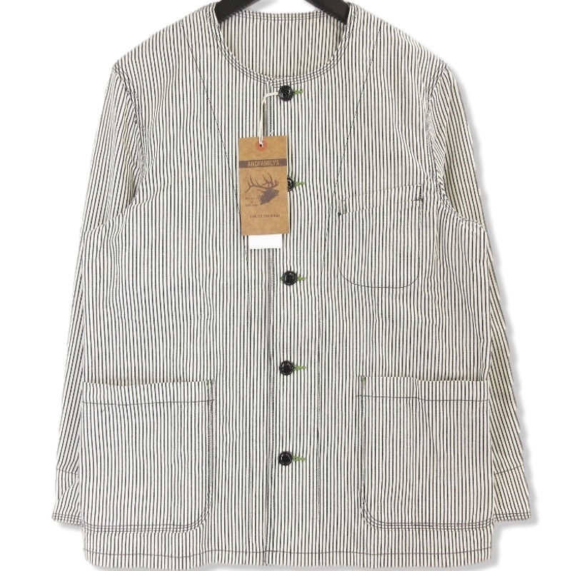 アンドファミリーCollarless Hickory Jacket JK-2108663HK買取