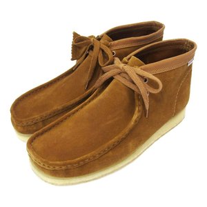 未使用 CLARKS ORIGINALS x Carhartt クラークス カーハート ワラビーブーツ コラボ ブラウンコンビ スエード UK10 箱付ブーツ