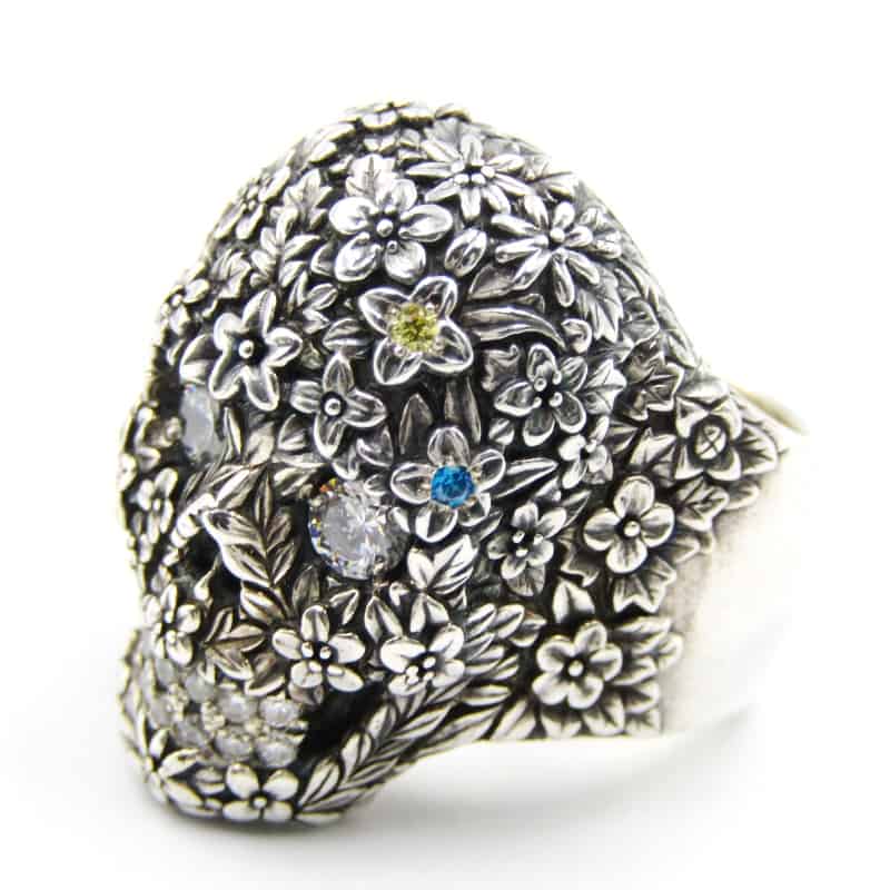 ジャスティンデイビス リング SRJ550 FLORAL SKULL RINGをお買取りしました。 | 買取クラシック仙台