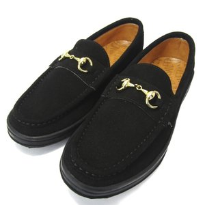 未使用 MANEBU マネブ ビットローファー MNB-021BS BITCH SUEDE 19FW カジュアル ブラック 黒 スエード 43 箱付シューズ