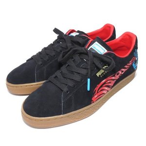 未使用 PUMA × SANTA CRUZ プーマ SUEDE CLASSIC 366321-01 スエード クラシック サンタクルーズ 黒 赤 27.5cm 箱付スニーカー 中古