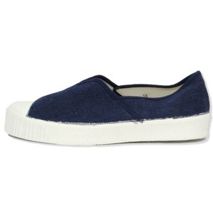 未使用 SPALWART スパルウォート 38 SPECIAL V SLIP ON 34001105870 スリッポン リネンキャンバス ネイビー 紺 箱付