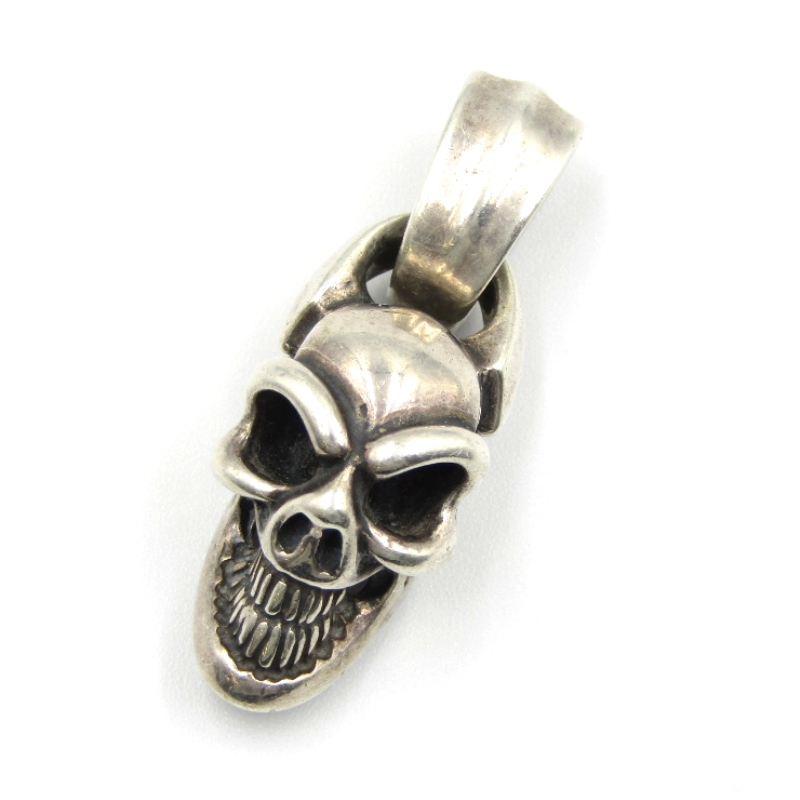 ビルウォールレザーペンダント PN868 Medium Good Luck Skull Pendant買取