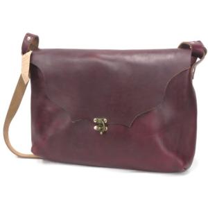 フェルナンドレザー Horizontal Latch Pouch L ショルダーバッグ メールバッグ WINE 