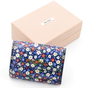 MIU MIU 財布 5MH021 2D46 F0016 GLACE ST FLOWER 