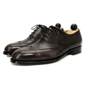 ウイングチップ Austerity Oxford オックスフォード 内羽根 グレー ミュージアムカーフ