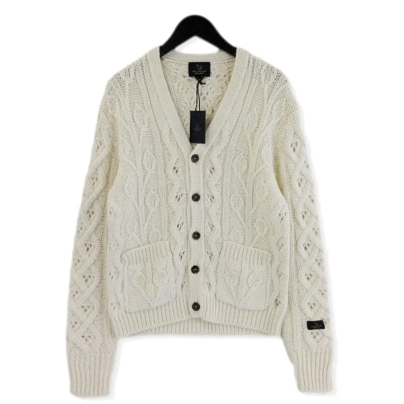 ウールリッチ エメレオンドレ FISHERMAN KNIT CARDIGAN カーディガン 白