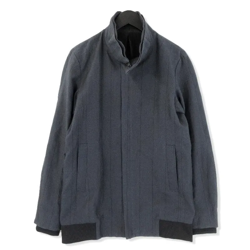 Stripe Bio-Processing Ramie Coat CTI-SRC ラミー コート ブルゾン ジップ ジャケット