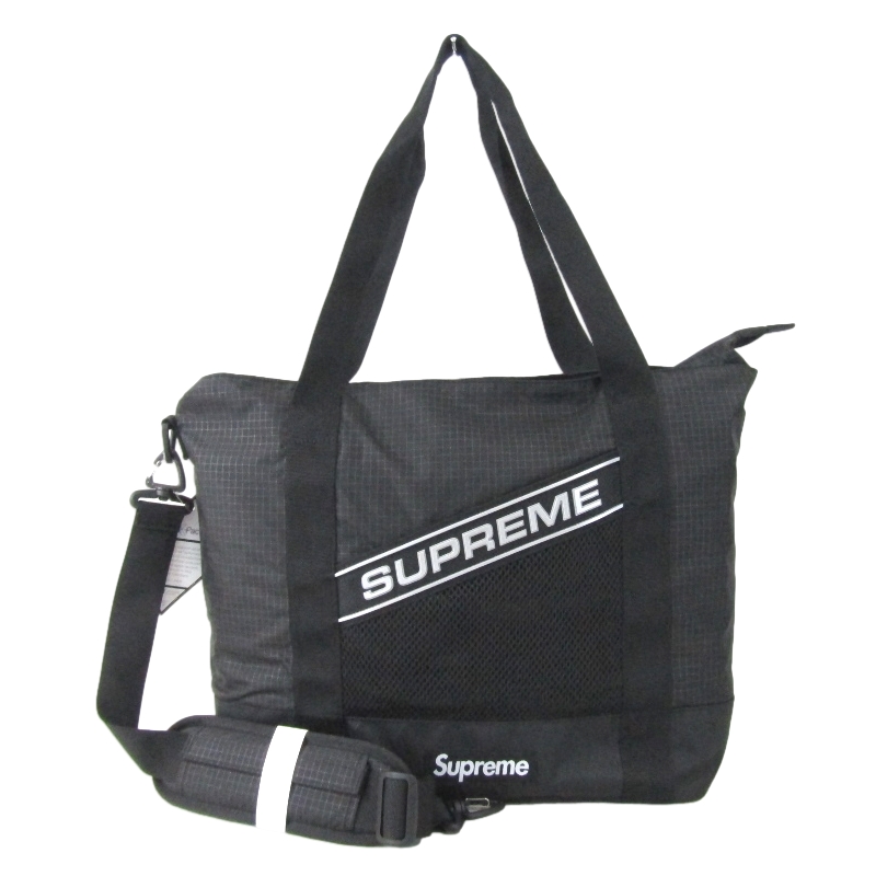 Supreme ブラック トートバッグ　23ss Supreme SUPREME シュプリーム 23SS Woven Large Tote ウーブン