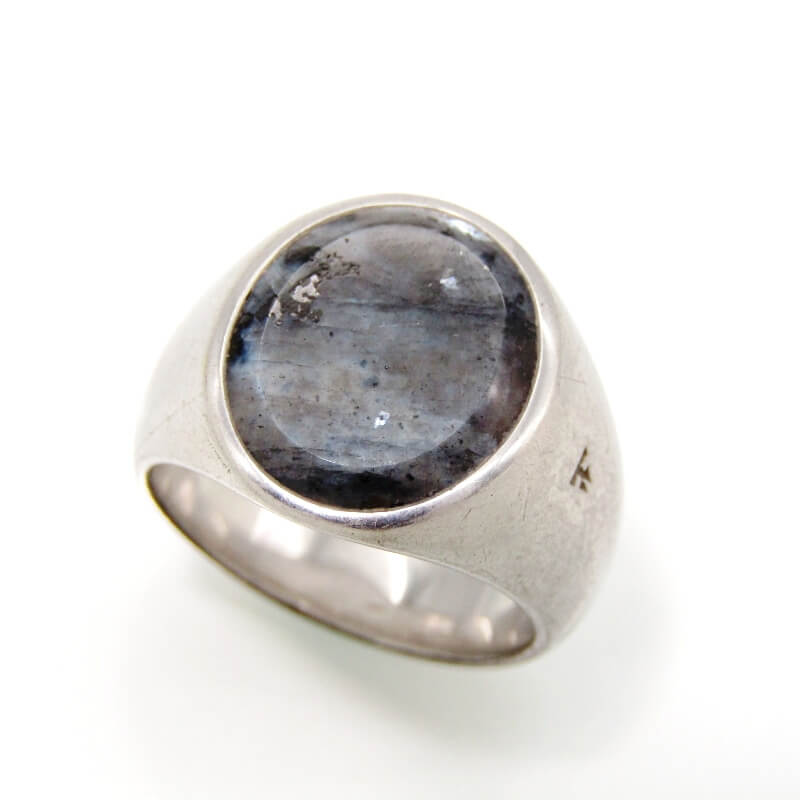 トムウッドリング Oval Larvikite Ring #54買取