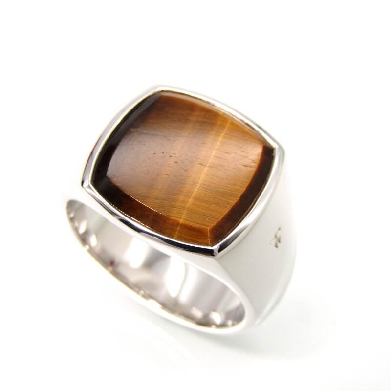 トムウッドリング Cushion Tiger Eye Ring #56買取