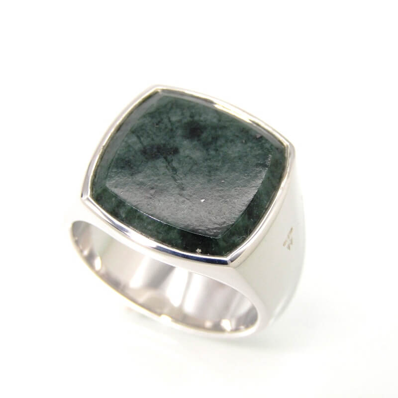 トムウッドリング Cushion Green Marble Ring #50買取