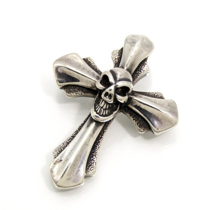 ビルウォールレザーペンダント 2005 Cross w/ Good Luck Skull買取