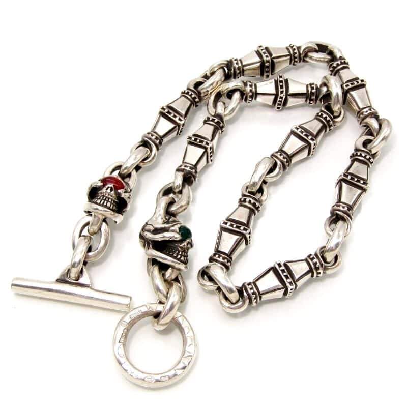 ストップライト ネックレス 2Skull Coffin Necklace with