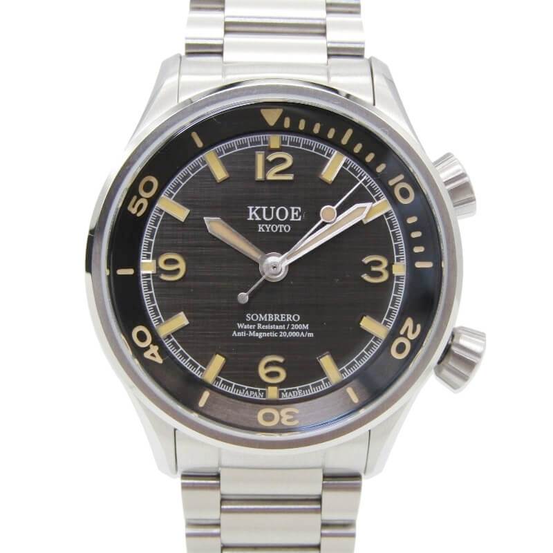 クオSOMBRERO 90-011 自動巻き リネン文字盤 sm90011-bk買取