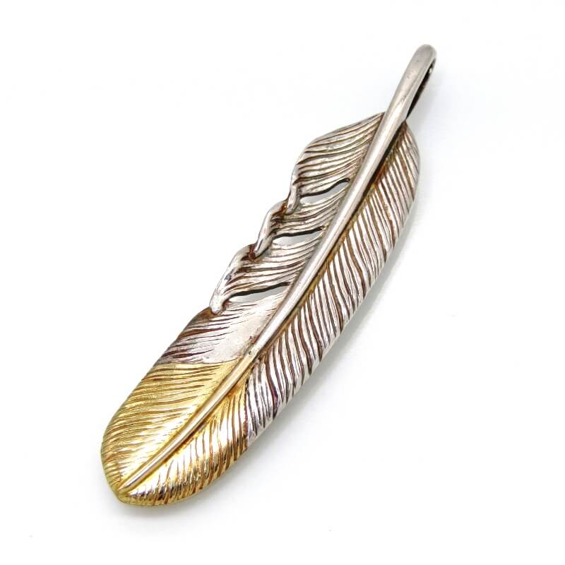 タディアンドキングペンダント SVフェザー剣先K18 LLサイズ tkgh-002ll 特大買取