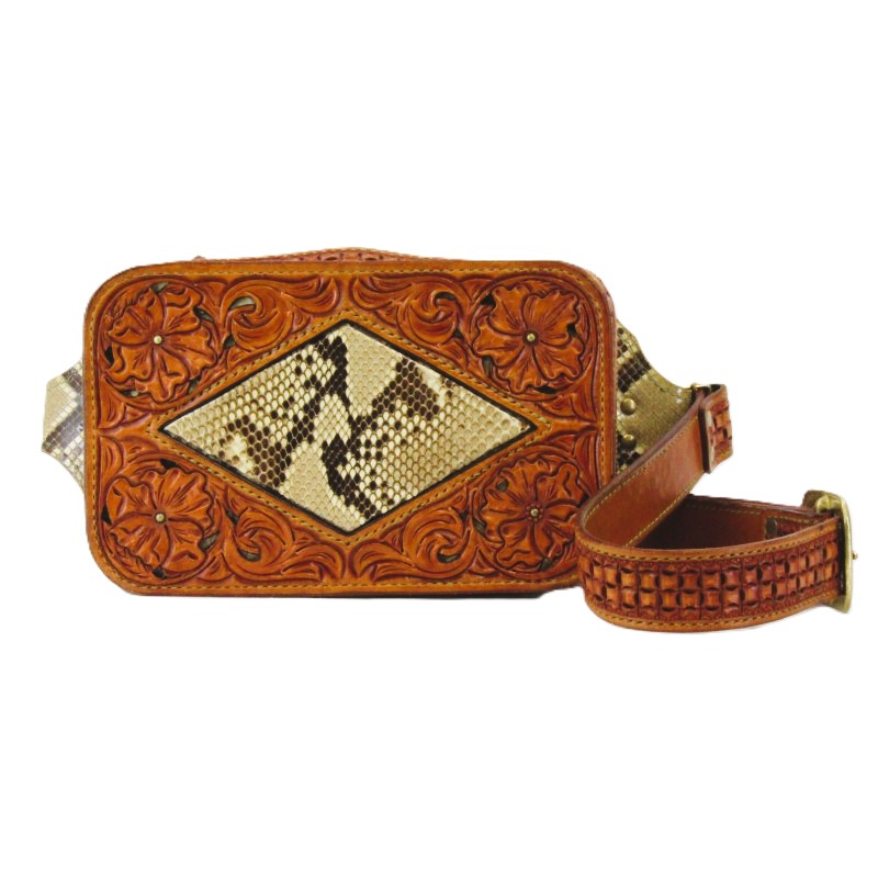 ヤマトコウボウボディバッグ カービング エキゾチックレザー コンビ ラウンドジッパー買取