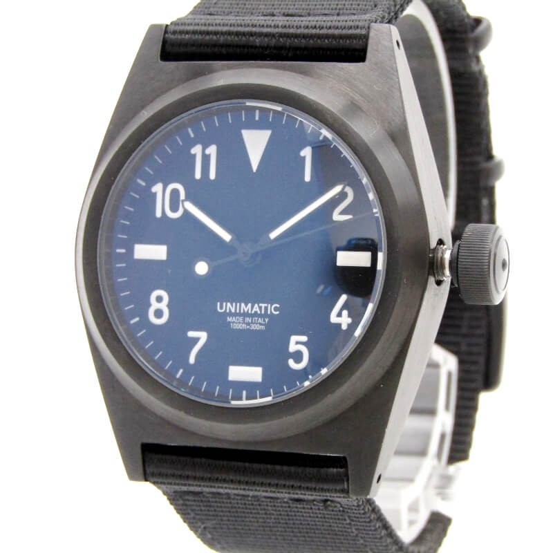 ウニマティックModello Due U2-BN 自動巻き ミリタリー買取
