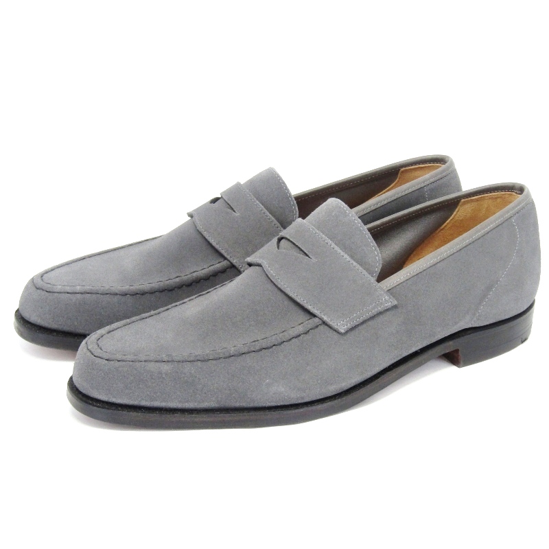 クロケット&ジョーンズUK7.5E コインローファー 別注 スエード SHARK買取