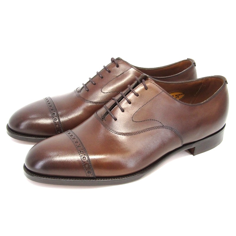 エドワードグリーンUK7.5E パンチドキャップトゥ BERKELEY バークレー レザーソール買取