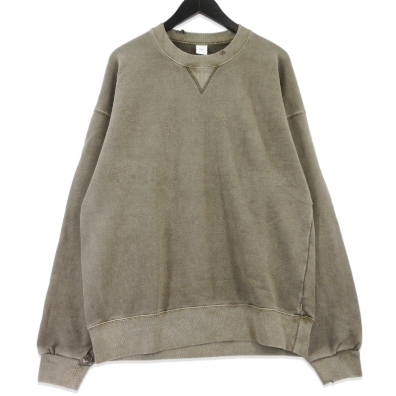 オヴィスウェットシャツ Pigment Damage Processing Crew買取