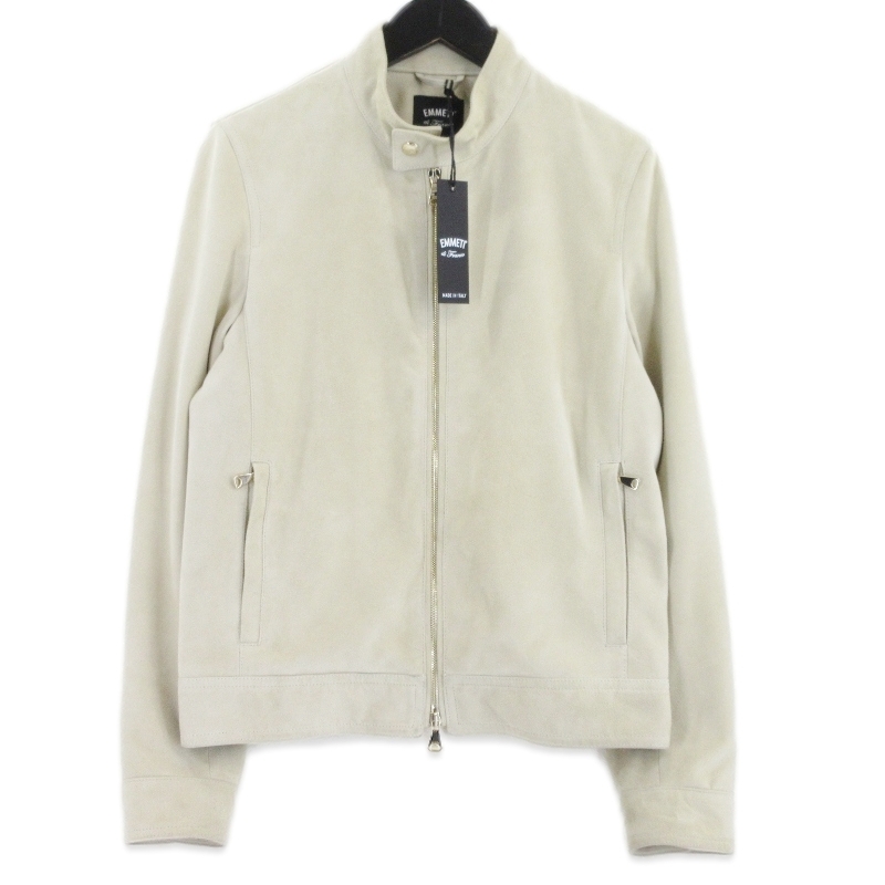 エンメティシングルライダースジャケット 26SS JURI ゴートスエード ゴールジップ買取