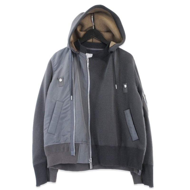 サカイスポンジスウェットジップアップパーカー 23-06872 23AW Sponge Sweat買取