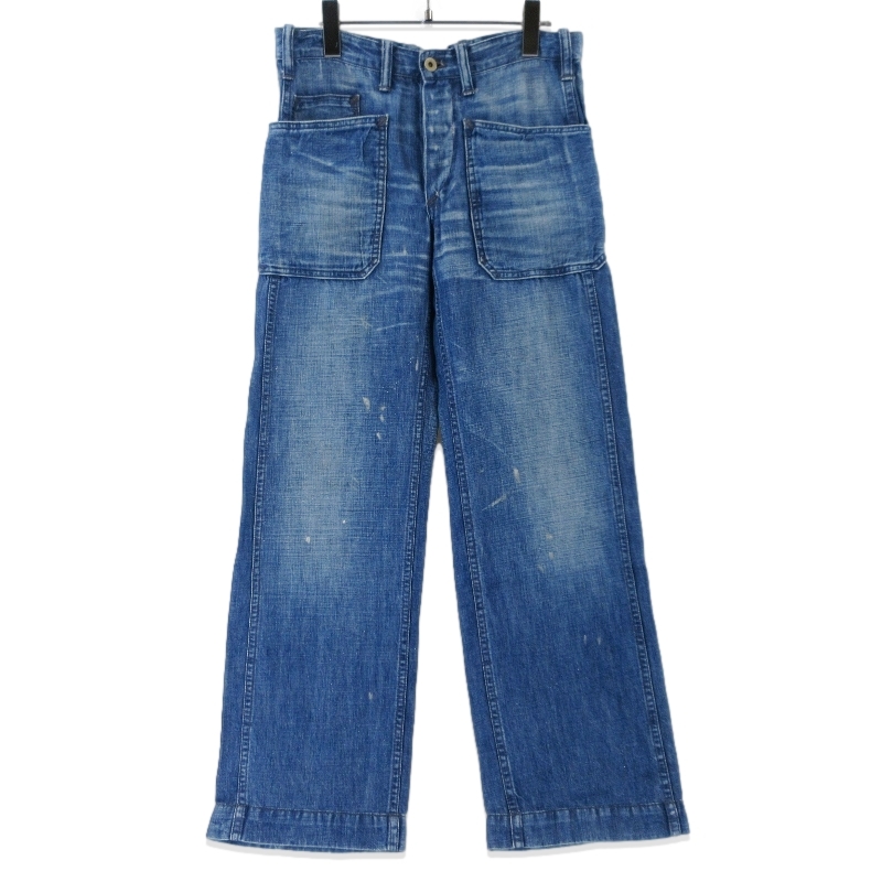 ダブルアールエルデニムパンツ NAVAL BUCKLE BACK CLOUDY買取